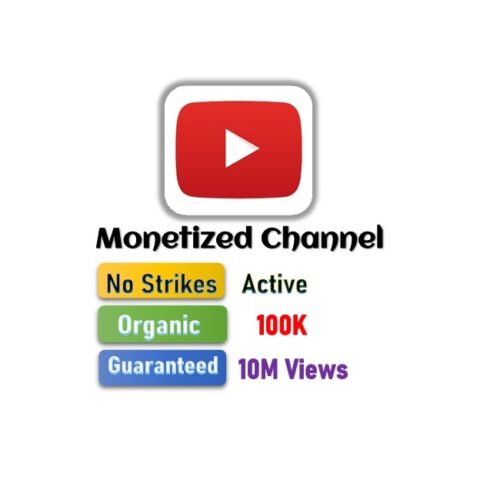 Organic Monetized Youtube Channel 100K Subs 10M Views